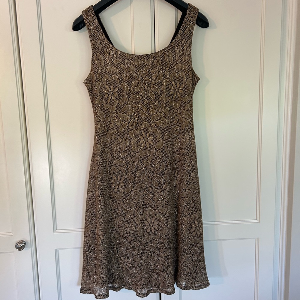 Gold Vintage Sleeveless Dress
